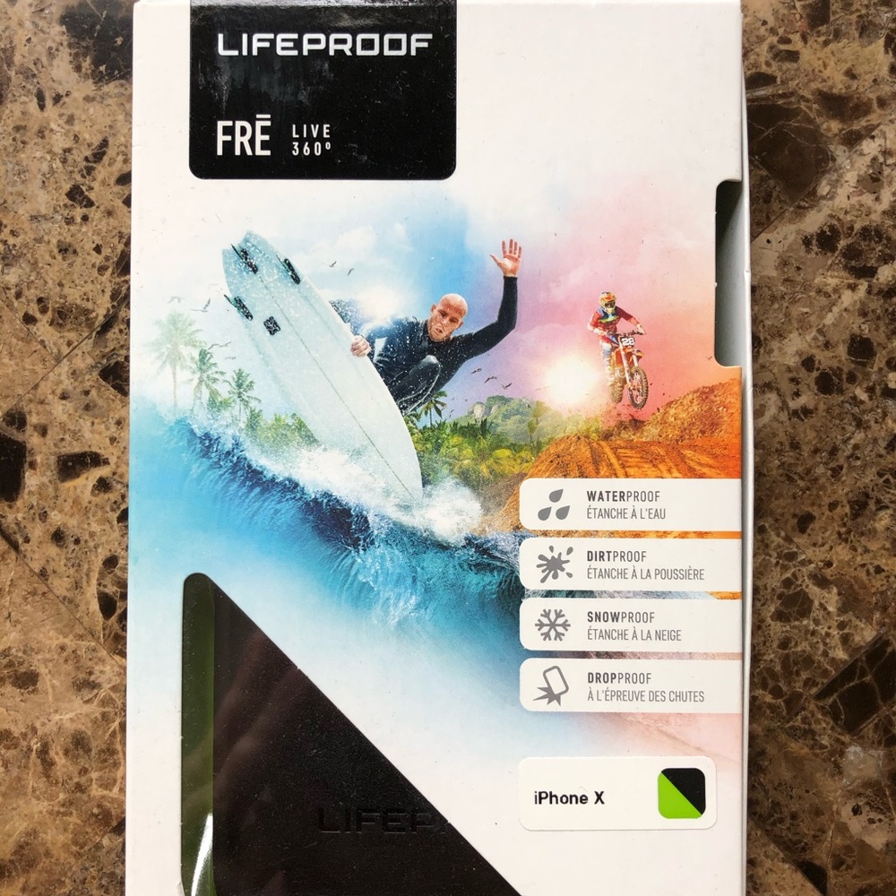 NEW iPhone X Lifeproof FRE black/green Case